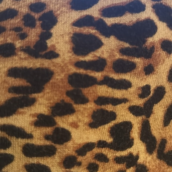 Chico’s Cotton - Cashmere-Blend‎ Animal-Print Tunic Sweater Sz 0 - Picture 7 of 10